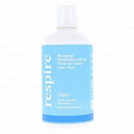 RESPIRE Recharge D&eacute;odorant roll-on Fleur de Coton flacon 150ml