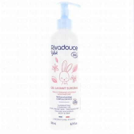 RIVADOUCE Gel lavant surgras b&eacute;b&eacute; bio 500ml