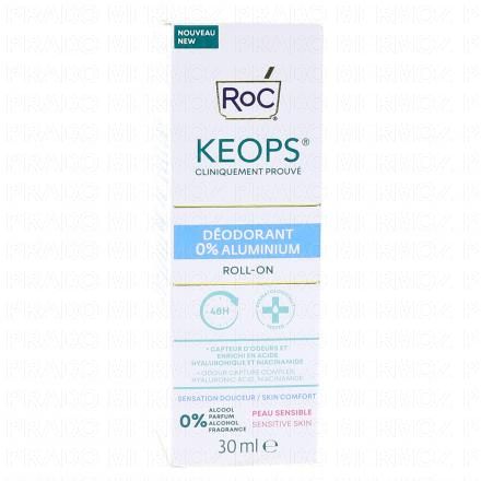 ROC Keops - D&eacute;odorant Roll On 0% Aluminium 48h (30ml)