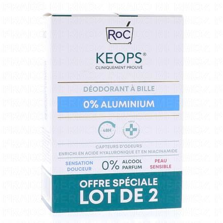 ROC Keops - Déodorant Roll On 0% Aluminium 48h (2x30ml)