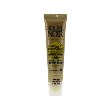 SOLEIL NOIR Soin vitamin&eacute; cr&egrave;me SPF 20 tube 20ml + Stick IP 30 2g