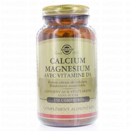 SOLGAR Calcium magn&eacute;sium vitamine D 150 comprim&eacute;s