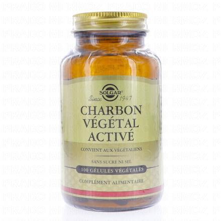SOLGAR Charbon V&eacute;g&eacute;tal Activ&eacute; 100 g&eacute;lules v&eacute;g&eacute;tales