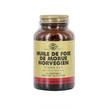 SOLGAR Huile de foie de morue norv&eacute;gien 100 g&eacute;lules