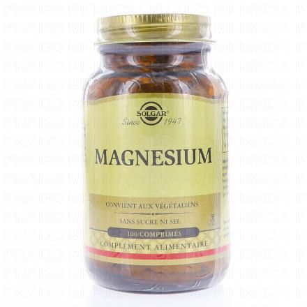 SOLGAR Magnésium bisglycinate flacon 100 comprimés