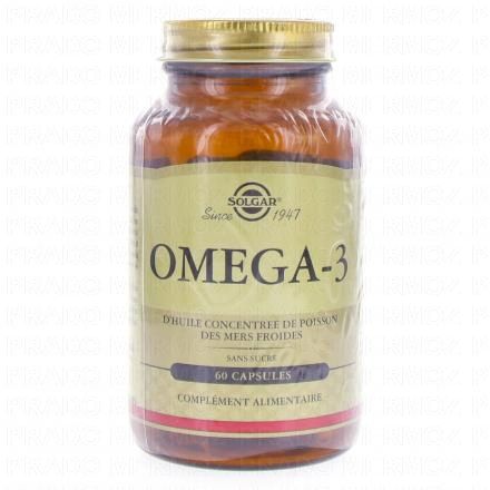 SOLGAR Om&eacute;ga-3 flacon de 60 capsules