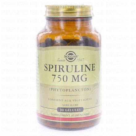 SOLGAR Spiruline 750mg 80 g&eacute;lules