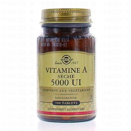 SOLGAR Vitamine A sèche 5000 UI 100 TAB