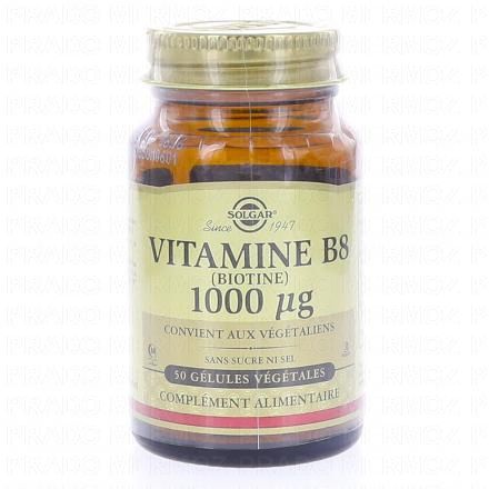 SOLGAR Vitamine B8 (Biotine) 1000 &micro;g x50 G&eacute;lules