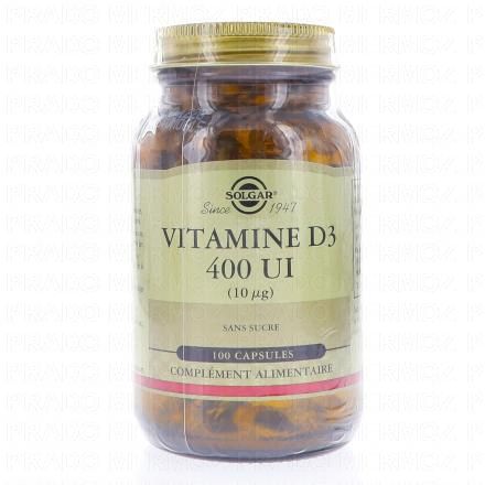 SOLGAR Vitamine D3 400 UI 100 g&eacute;lules