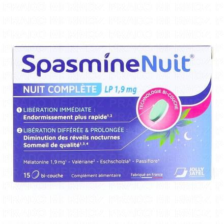 SPASMINE NUIT Nuit Compl&egrave;te LP 1.9mg x15 Comprim&eacute;s