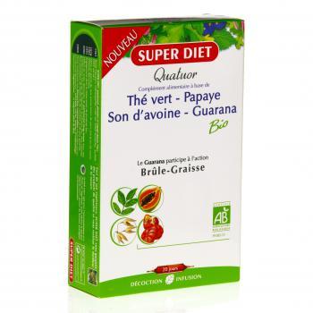 SUPERDIET Quatuor brule graisse bio 20 ampoules de 15ml (boîte de 20 ampoules)
