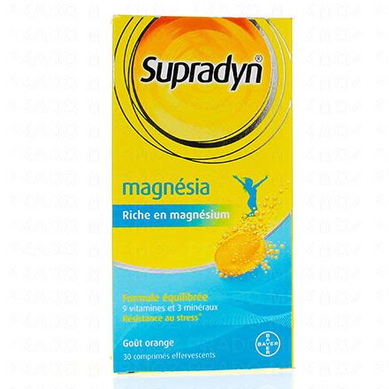 SUPRADYN Magnésia effervescents boite de 30 comprimés