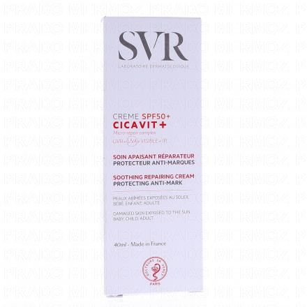 SVR Cicavit+ soin apaisant r&eacute;parateur protecteur anti-marque peaux abim&eacute;es expos&eacute;es au soleil SPF50+ tube 40ml