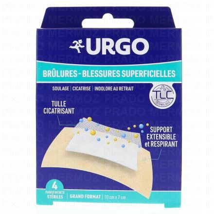 URGO Brûlures blessures superficielles (grand format boîte de 4)