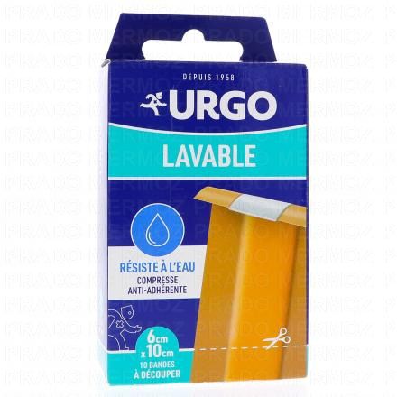 URGO pansement lavable 10cm x 6cm - 10 bandes à découper
