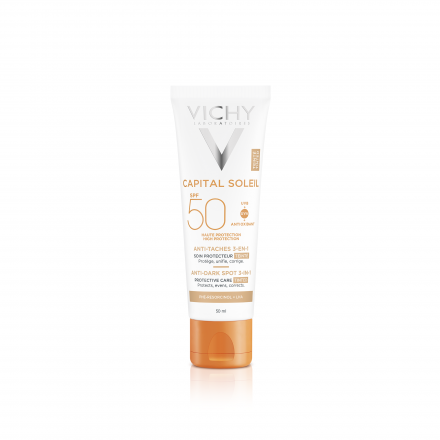 VICHY Capital soleil anti-tâches 3-en-1 teint SPF50 tube 50ml