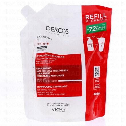 VICHY Dercos Aminexil Éco-recharge Shampooing Energy+ 400ml
