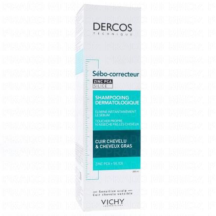 VICHY Dercos - Oil correct S&eacute;bo correcteur - Shampooing dermatologique 200ml