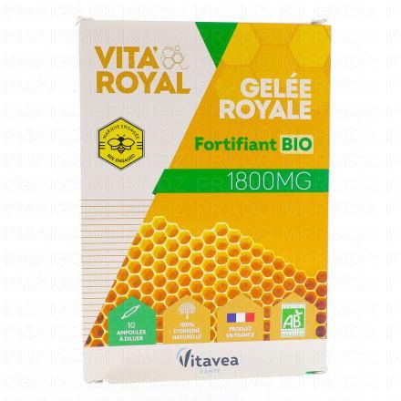 VITAVEA Vita'Royal - Gelée Royale Fortifiant Bio 1800mg x10 ampoules de 10ml