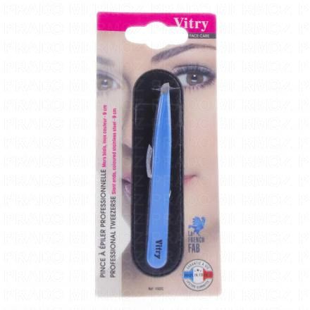 VITRY Face Care - Pince &agrave; &eacute;piler mors en biais inox 9cm