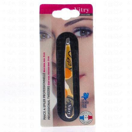 VITRY Face Care - Pince &agrave; &eacute;piler professionnelle mors biais 9cm (oasis)