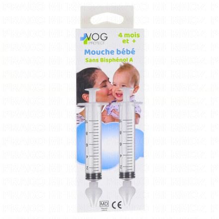 VOG PROTECT Mouches B&eacute;b&eacute;s en Seringue Nasale contenance 10ml x2